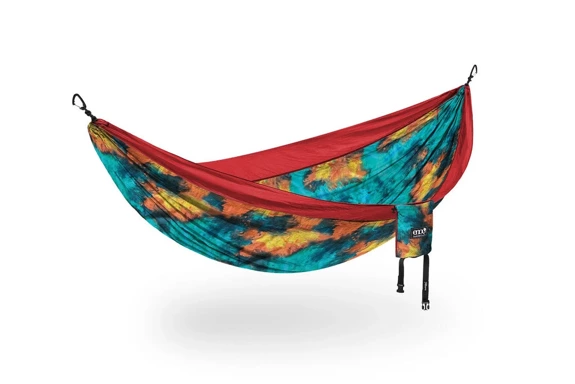 ENO DoubleNest PRINT Wanderhängematte - tie Dye/red