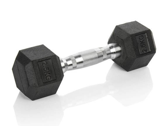 HEXHEAD HANTEL HEX 2.5 KG  SCHWARZ HEXAGONAL DUMBBELL