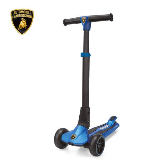 Lamborghini Children's Scooter Blau Flashing Wheels Foldable Push Scooter