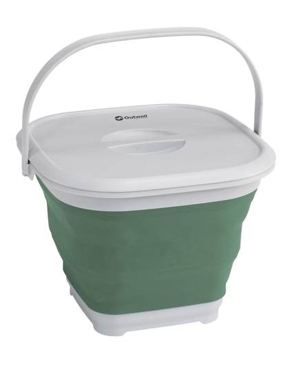 Outwell Collaps Bucket Square w/lid - shadow green