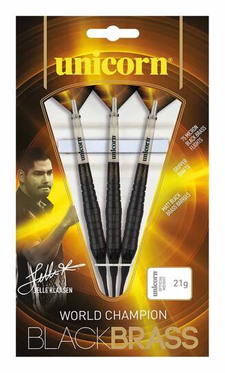 Unicorn Black Brass Jelle Klaasen Dartpfeile 19g Soft Tip 23771