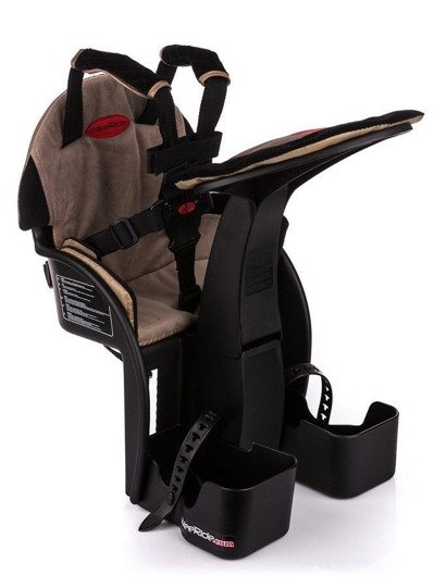WeeRide Safe Front Deluxe Baby Bike Seat - Black / Beige