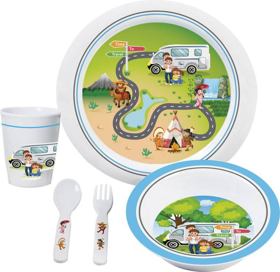 Kids Melanine Dining set Time to travel 3+ - Brunner