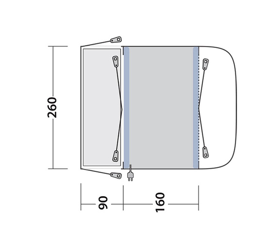 Outwell Newburg 160 Air Camper Tent - grey