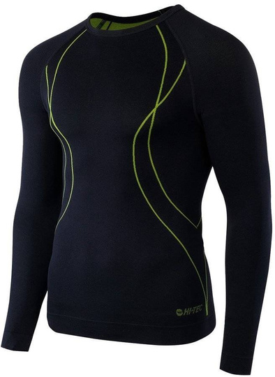 Underwear Sweatshirt Hi-Tec Ikar Top black-lime punch 