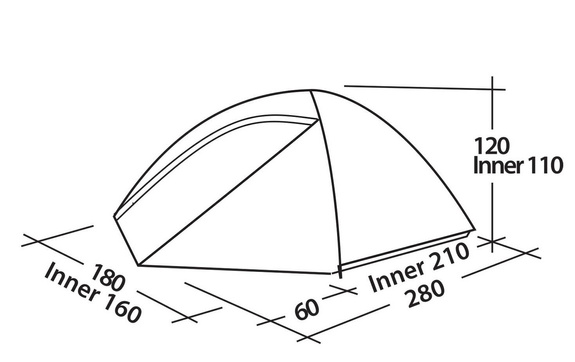 Easy Camp Meteor 300 - rustic green 3-Person Tent