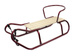 Metal Sledge Sonia Backrest Wooden Seat Pulling Rope Red