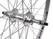 Aluminum Rear Bicycle Wheel 24", rim cone silver, Aluminum hub