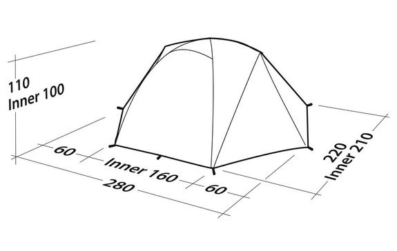 3 - Person Tent Robens Boulder 3 - blue