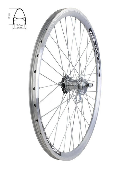 Rear Wheel 24" Aluminium Rim Coaster brake