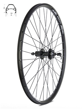 Rear Bicycle Wheel 27.5" 8-9-10-speed-Cassette Disc Brakes Black