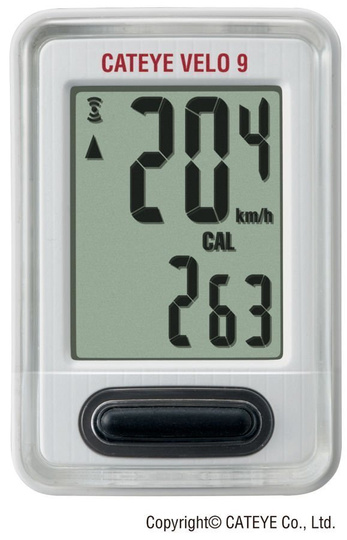 Cateye Velo Bike Speedometer 9 CC VL820 White