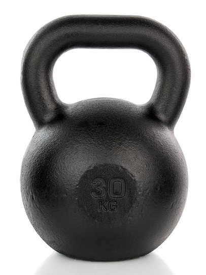 Kawmet Cast Iron Kettlebell 30 kg Black