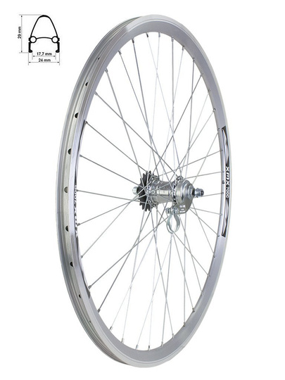 XMX 28" Velosteel Silber Hinterrad Coaster Brake Aluminiumfelge