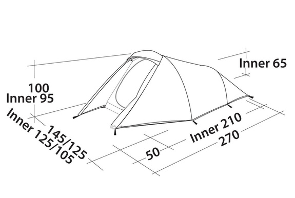 2 - Person Tent Easy Camp Energy 200 - rustic green