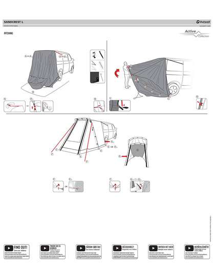 Outwell Sandcrest L Camper Tent - Green