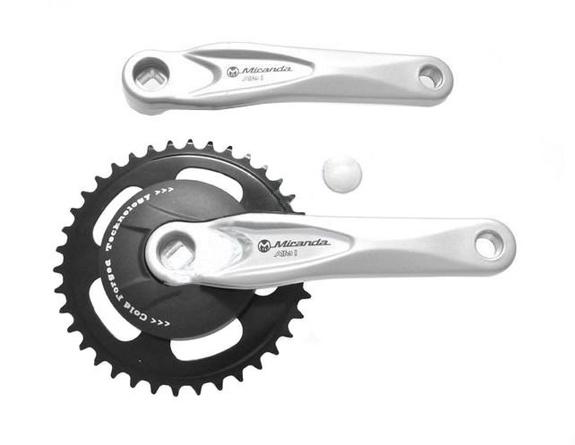 Miranda 1-speed Crankset Alfa 1 38 T x 170 mm Aluminium Silver