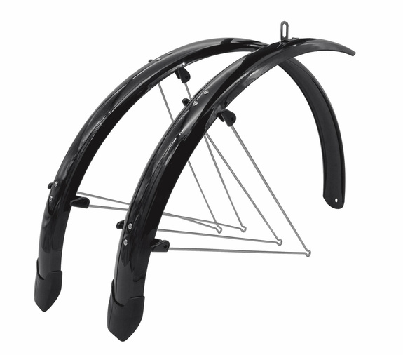 Orion mudguards 24" x 53mm nylon-aluminum black set with mudguard