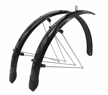 Orion mudguards 24" x 53mm nylon-aluminum black set with mudguard