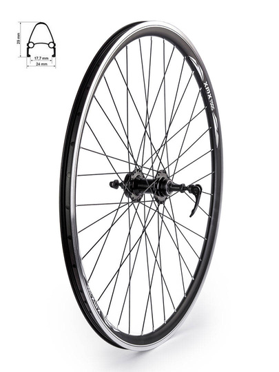 XMX 28" 208QF - black Rear Wheel