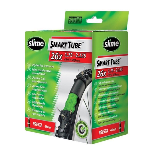 SLIME SMART TUBE Self-sealing 26 x 1.75 - 2.125 Presta valve 48mm