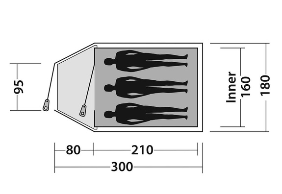 Easy Camp Quasar 300 Dome Tent - Steel Blue