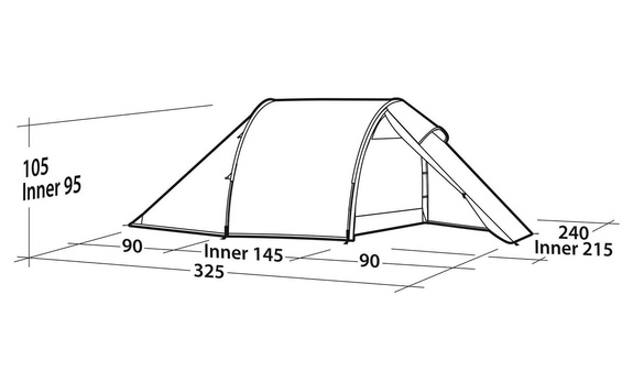 Easy Camp Vega 300 Compact - 3-Person Tent 