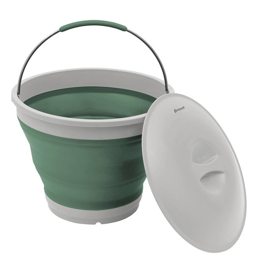 Outwell Collaps Bucket w/lid - shadow green