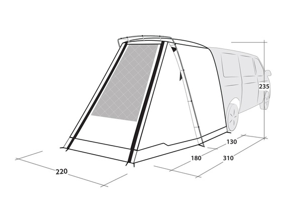 Outwell Sandcrest L Camper Tent - Green