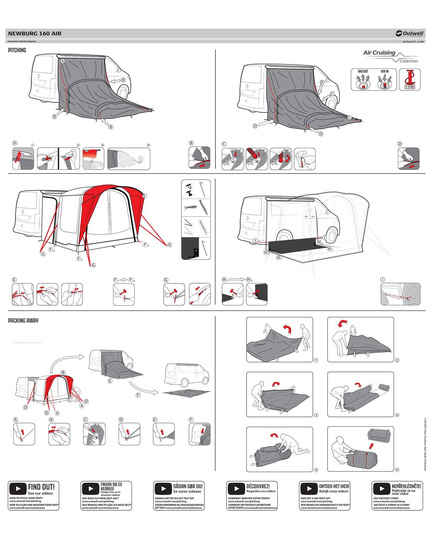 Outwell Newburg 160 Air Camper Tent - grey