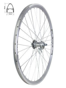 XMX 28" Velosteel Silber Hinterrad Coaster Brake Aluminiumfelge