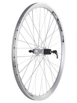 Rear wheel 27.5" XMX-A281QR hub sealed bearings, 8-9-10 speed cassette, silver tapered rim