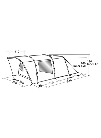 3-Person Tent Easy Camp Palmdale 300 - rustic green