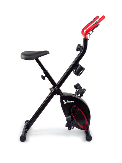 Foldable Exercise Bike Sportia NS-652-VK1  Black - Red Stationary Exercise Bike