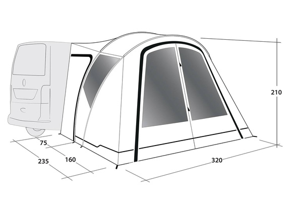 Outwell Lakecrest Awning Green